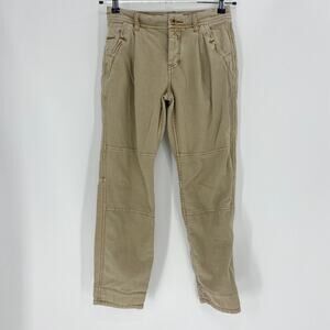 FREE PEOPLE Women's Pants Size 25 Khaki Utility Tapered Leg Pants